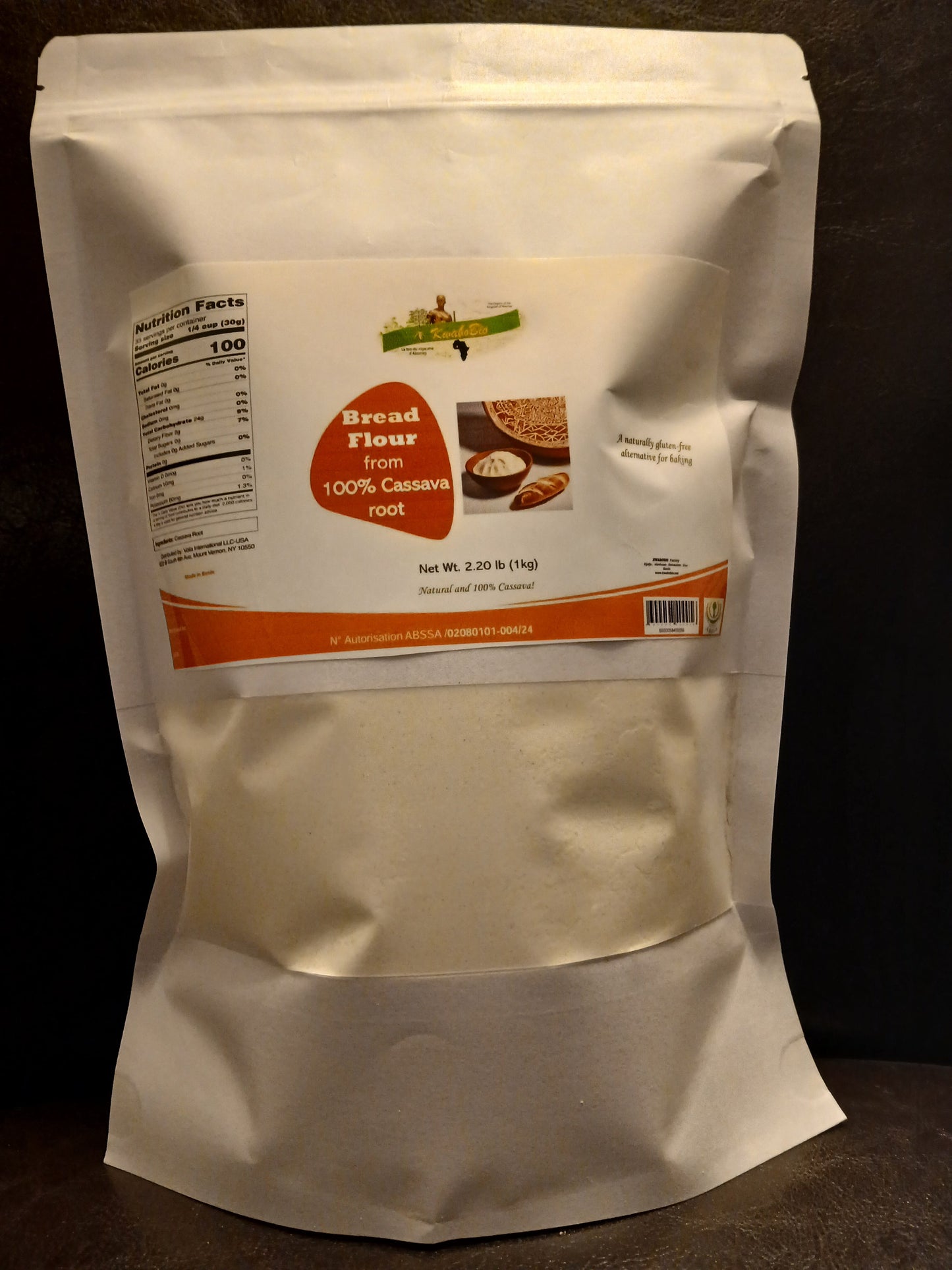 Bread-Ready Cassava Flour (Farine Panifiable de Manioc) – Bag of 1 Kg