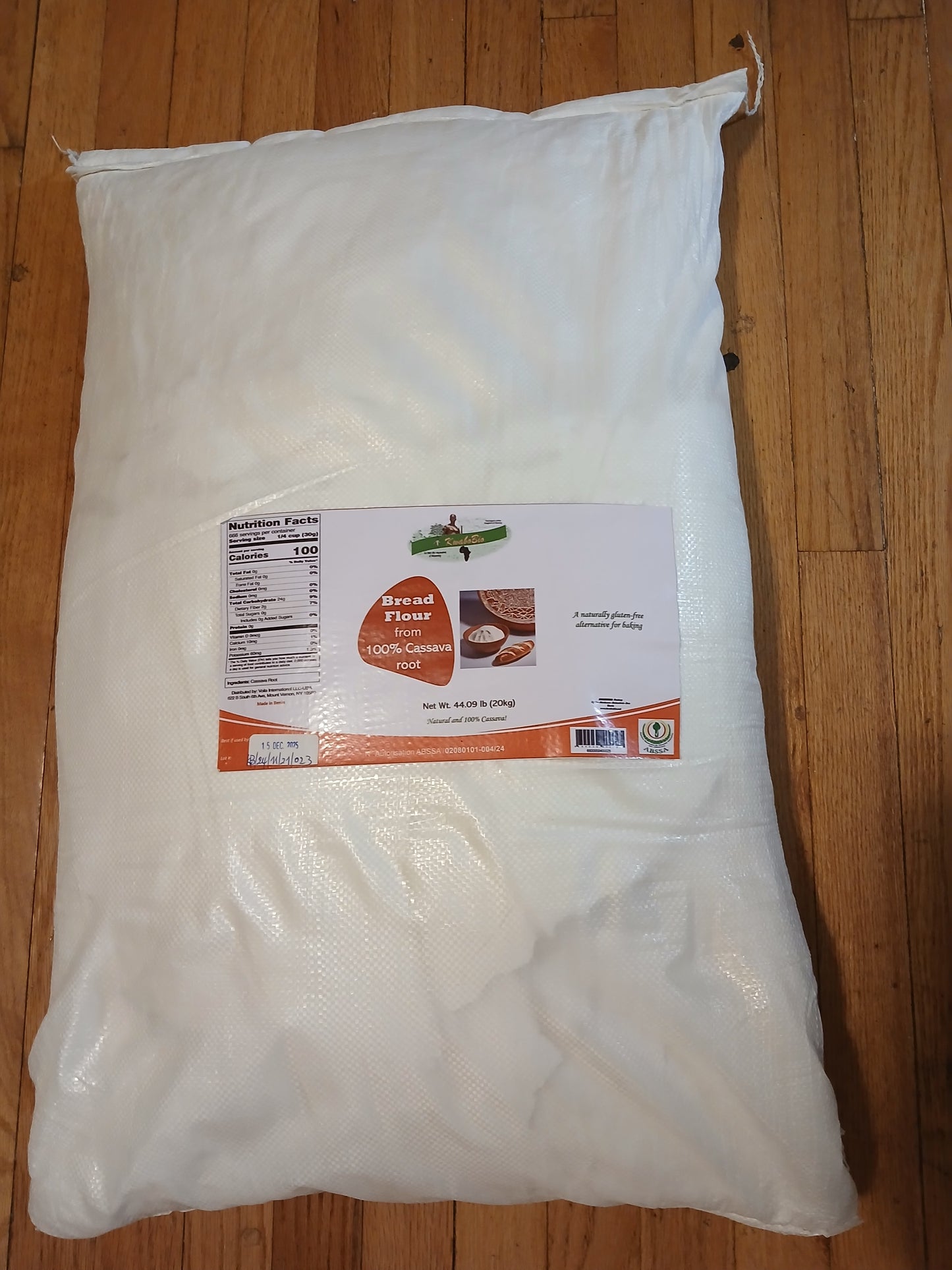 Bread-Ready Cassava Flour (Farine Panifiable de Manioc) – Bag of 20 Kg