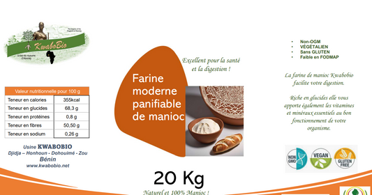 Farine Panifiable de Manioc – Sac de 20 Kg