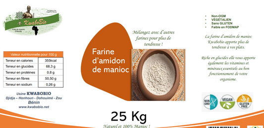 Farine d'Amidon de Manioc Sac de 25 Kg